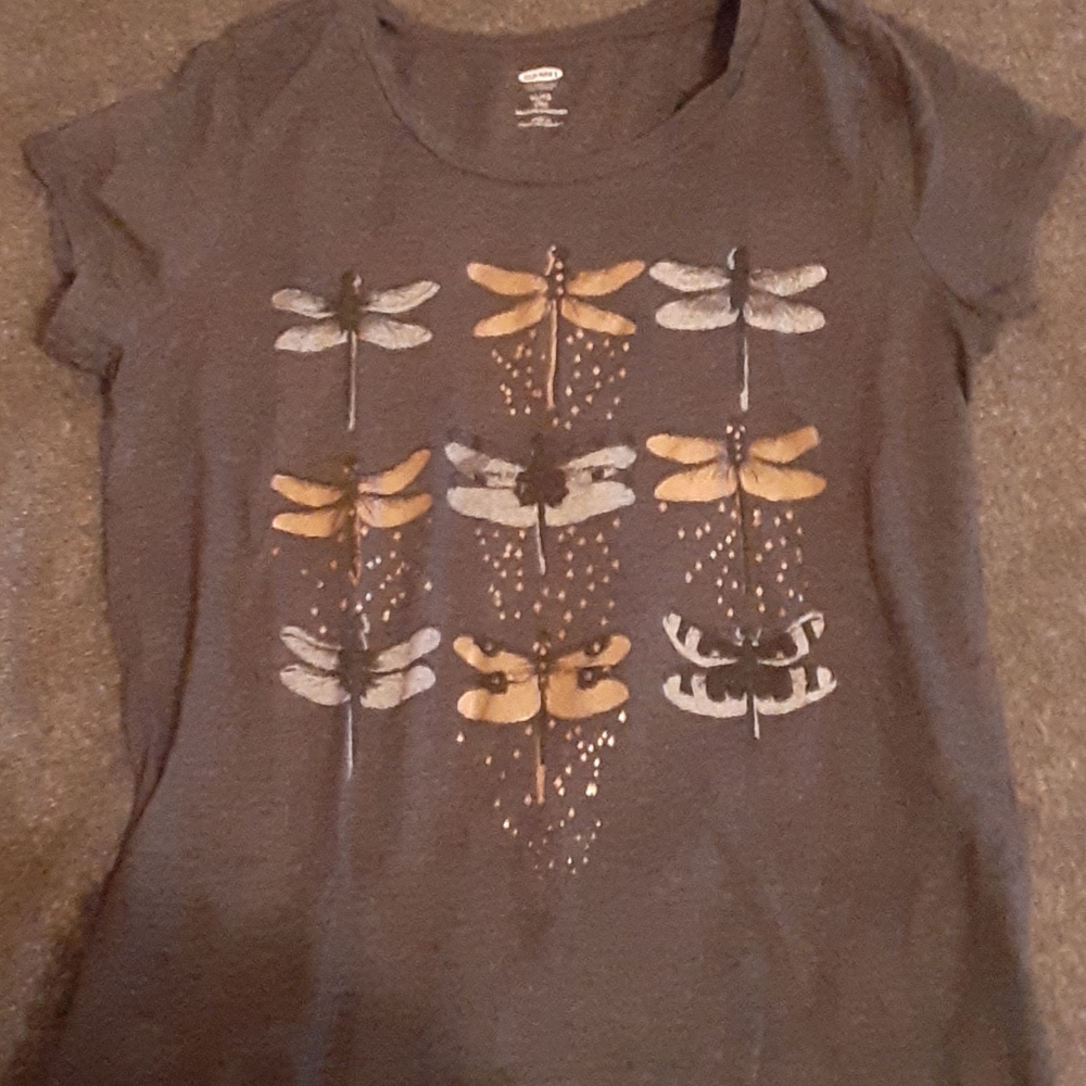 Dragon fly grey t-shirt